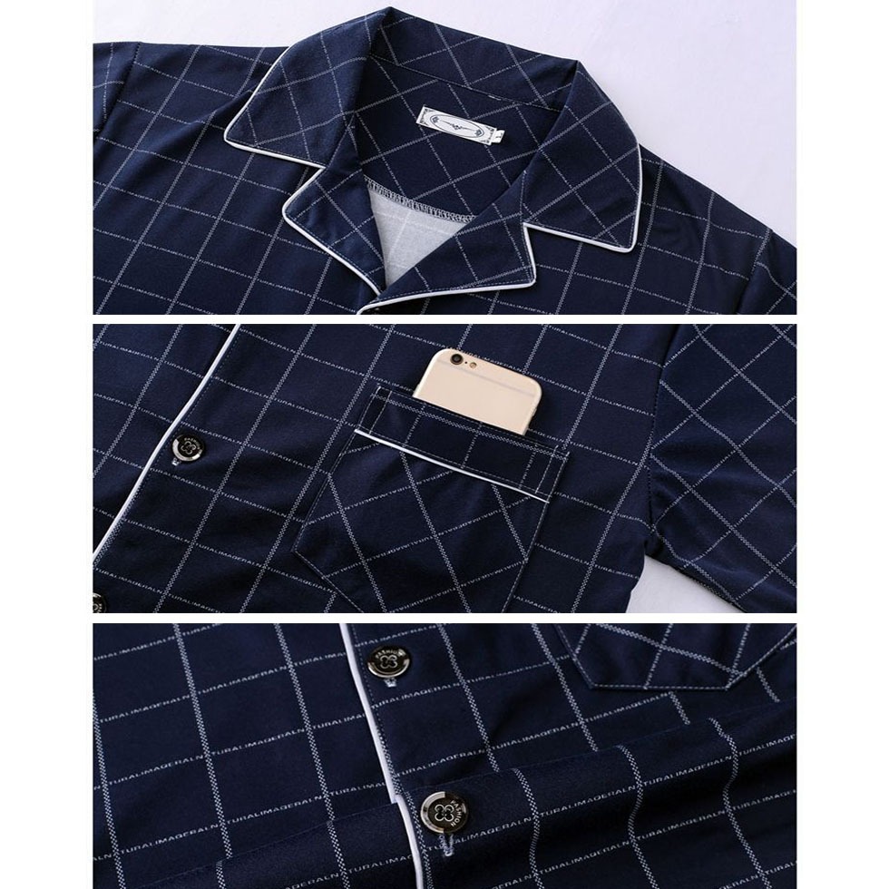 Bộ Đồ Ngủ Dài Tay Phong Cách Nhật Bản Cho Nam