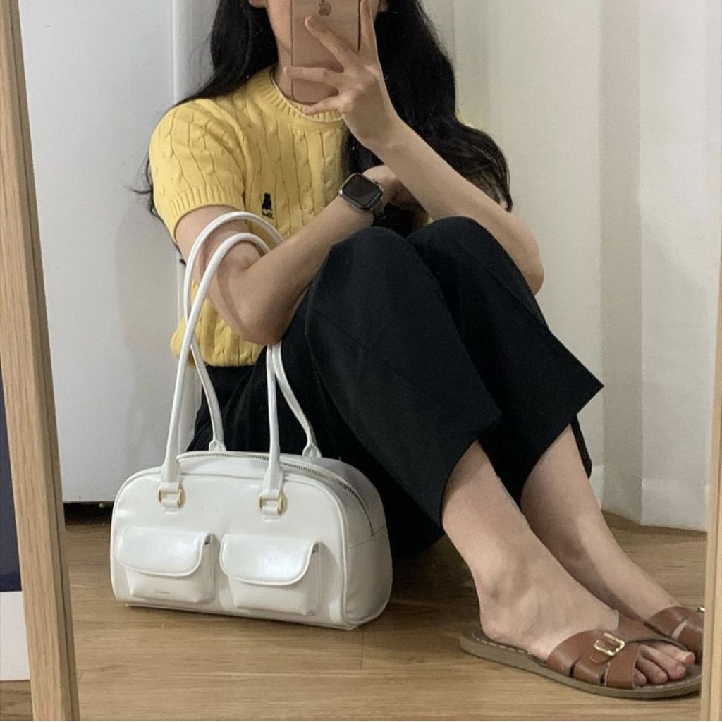 Chelkolrs Túi Xách Da Sáp Thời Trang vintage Cho Nữ