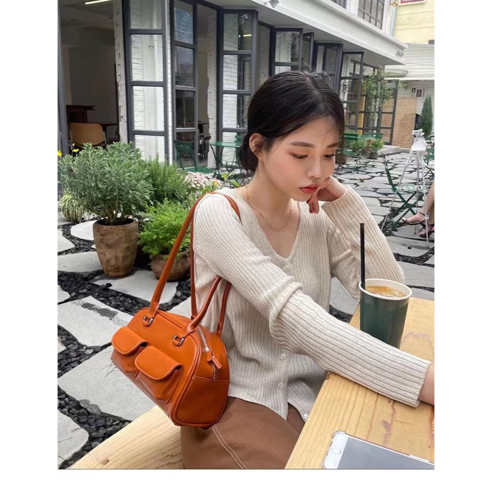Chelkolrs Túi Xách Da Sáp Thời Trang vintage Cho Nữ