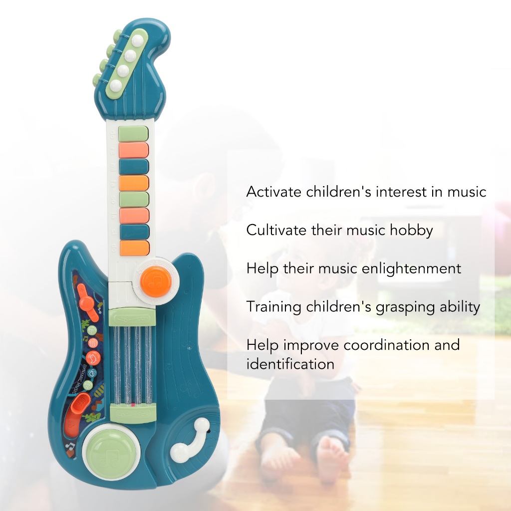 Đồ chơi âm nhạc đàn guitar cho bé, Đồ Chơi Gấp Gọn Đa Năng Trẻ Em Âm Nhạc Khai Sáng AKOASM