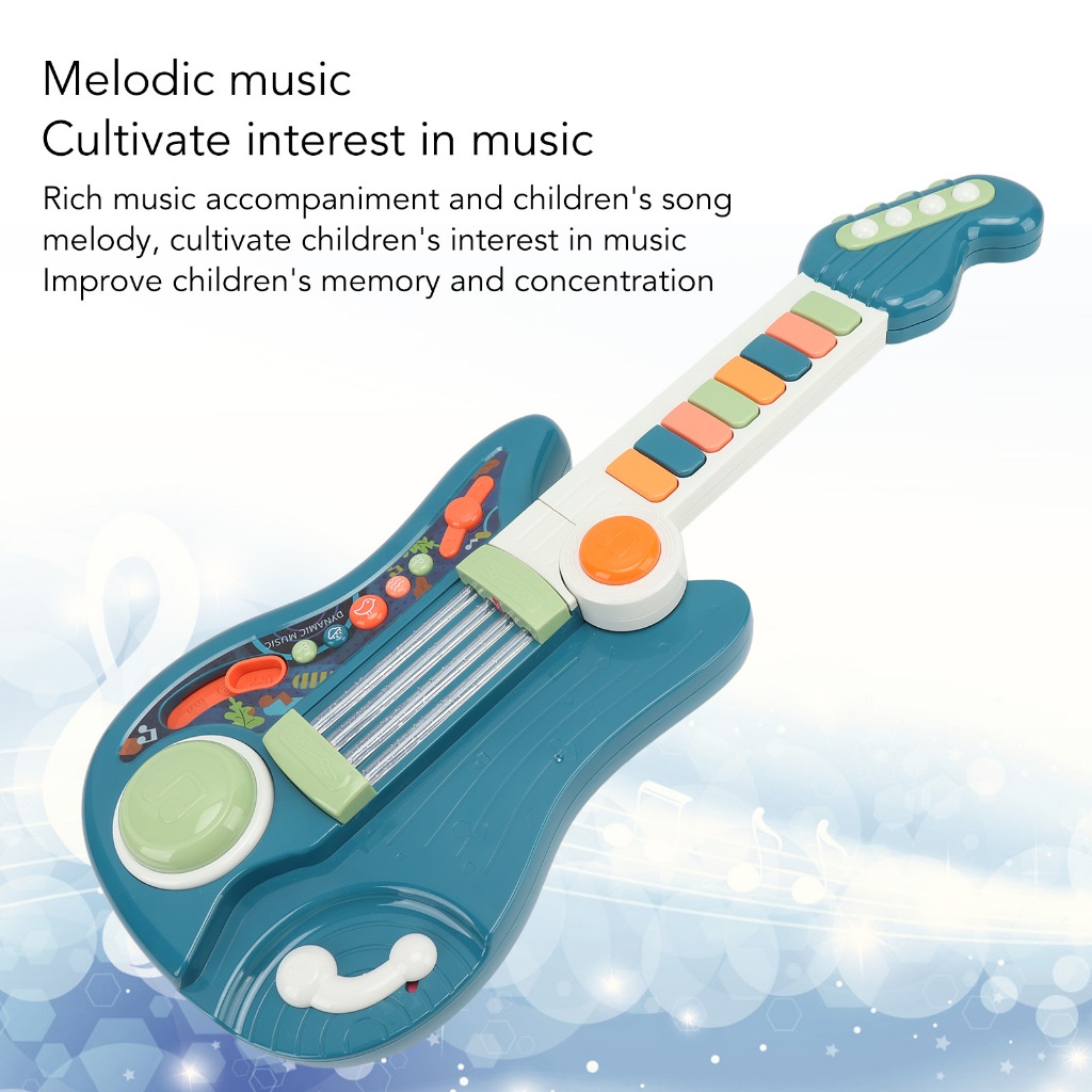 Đồ chơi âm nhạc đàn guitar cho bé, Đồ Chơi Gấp Gọn Đa Năng Trẻ Em Âm Nhạc Khai Sáng AKOASM