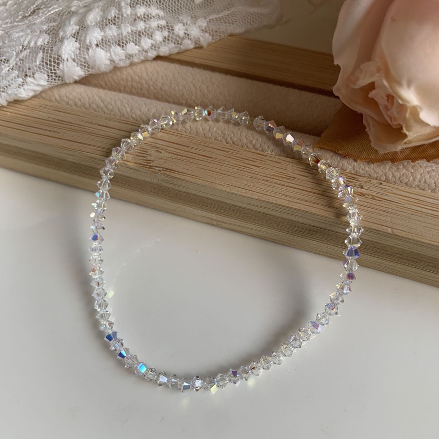 Vòng Tay Đính Pha Lê Siêu Mịn Thiết Kế Đơn Giản Sang Trọng Cho Nữ