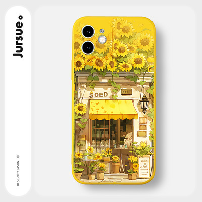 Ốp điện thoại JURSUE XYAB159 họa tiết hoa thích hợp cho iPhone 14 13 12 11 Pro Max SE 2020 X XR XS 8 7 ip 6S 6 Plus 