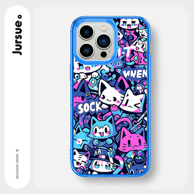 Ốp lưng JURSUE chống bẩn mềm hoạt hình dễ thương đẹp Cho iPhone 16 15 14 13 12 11 Pro Max SE 2020 X XR XS ip 8 7 Plus XYAB80