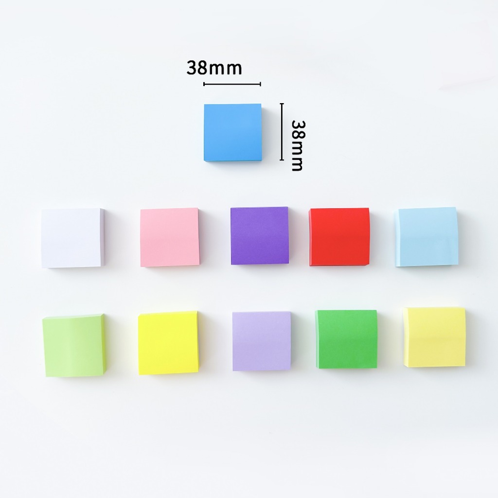 Letit | Set 100 Tấm Giấy Ghi Chú mini Hình Vuông Nhiều Màu