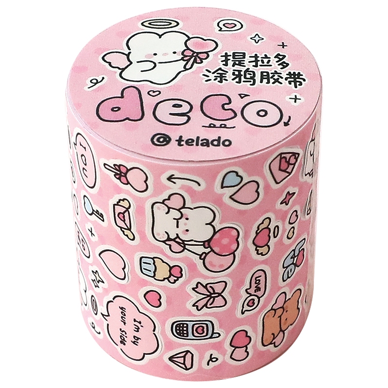 Mr. Paper  500cm/cuộn Băng keo Thỏ con Con gấu Động vật hoạt hình mini Biểu tượng Chữ viết Đã được cắt Sáng tạo tài khoản Nguyên liệu ghép đôi goolka Hình tượng DIY Trang trí băng