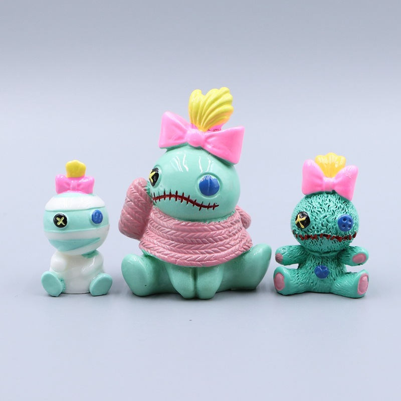 Bộ 5 Mô Hình Nhân Vật Phim Hoạt Hình lilo & stitch & pooh Bằng pvc 4-6cm