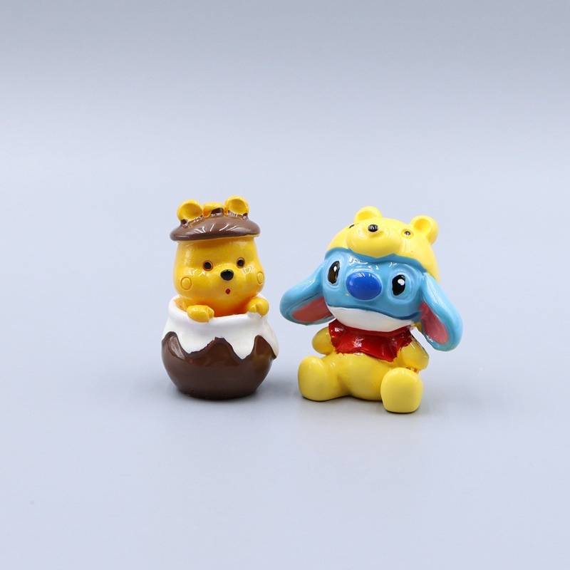Bộ 5 Mô Hình Nhân Vật Phim Hoạt Hình lilo & stitch & pooh Bằng pvc 4-6cm