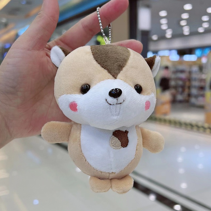 Móc Khóa Hình Chú Sóc Nhồi Bông Đáng Yêu