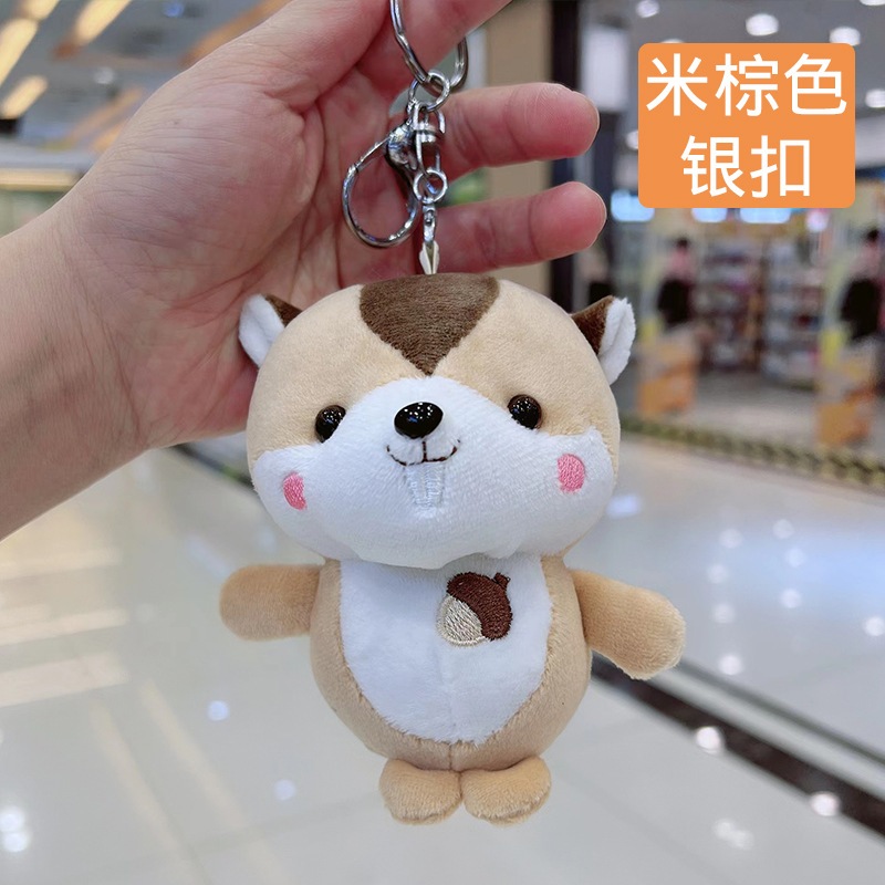 Móc Khóa Hình Chú Sóc Nhồi Bông Đáng Yêu