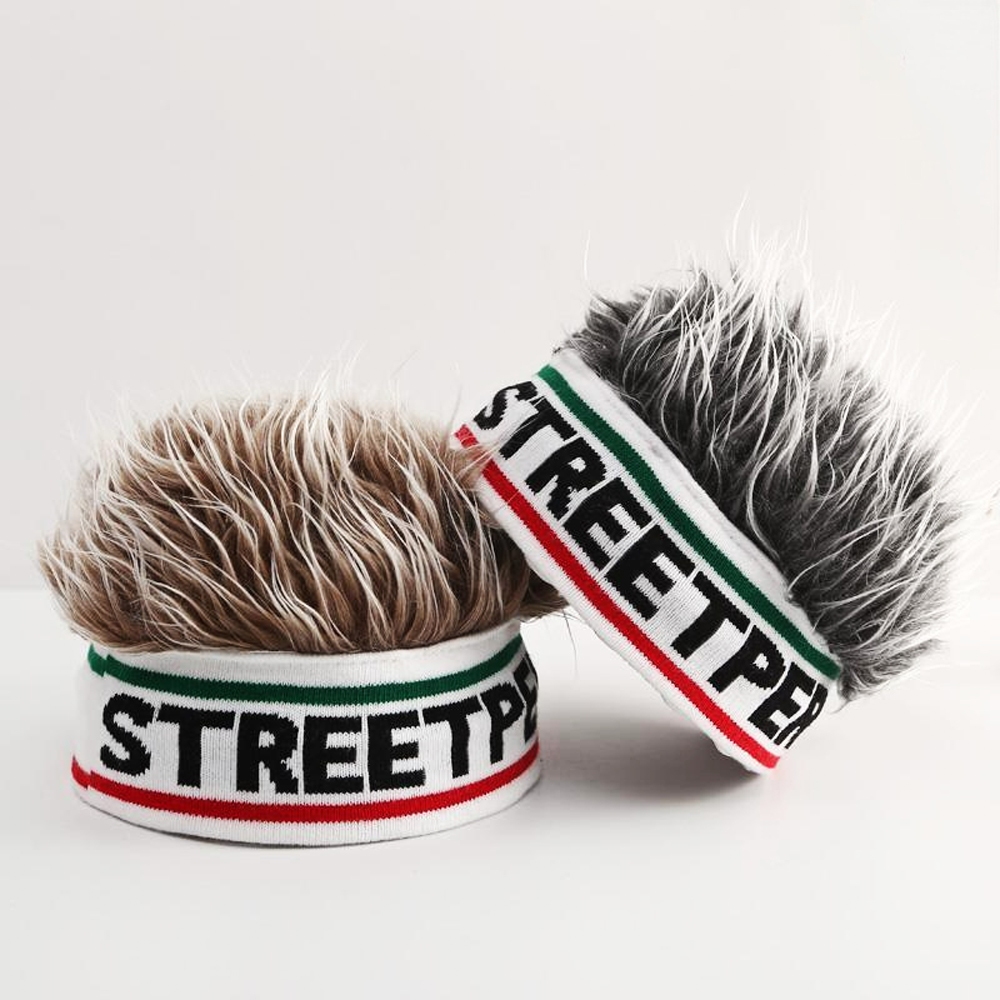 Mũ Len Trùm Đầu Gắn Tóc Giả Thoải Mái Thoáng Khí Vui Nhộn Cho Nam Và Nữ jfcp