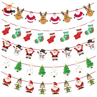 Cờ Treo Trang Trí Giáng Sinh Hình Ông Già Noel Hoạt Hình diy