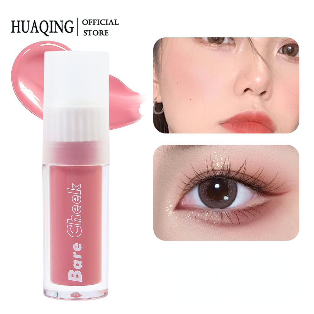 Phấn má hồng HUAQING dạng lỏng chống thấm nước chống mồ hôi không phai màu sắc tự nhiên