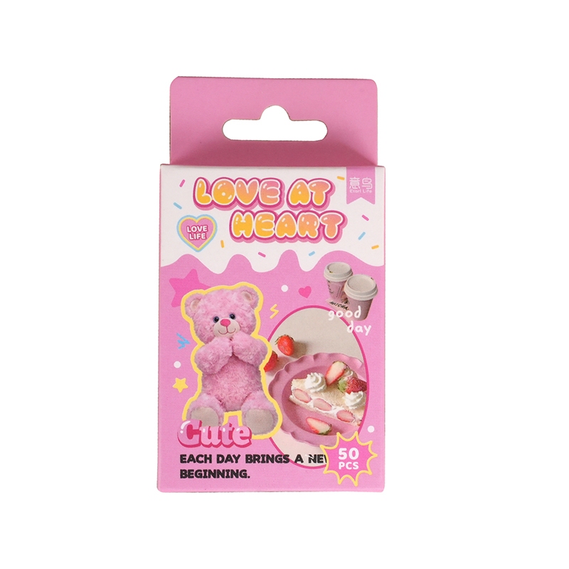 Mr. Paper 50 cái/hộp Dán keo dán Ins style Cubs dễ thương nơ Sáng tạo tài khoản Thẻ Gu Lịch trang trí stickers Lịch DIY Điện thoại di động Tấm thiệp điện tử Cái cốc Hình dán trang trí