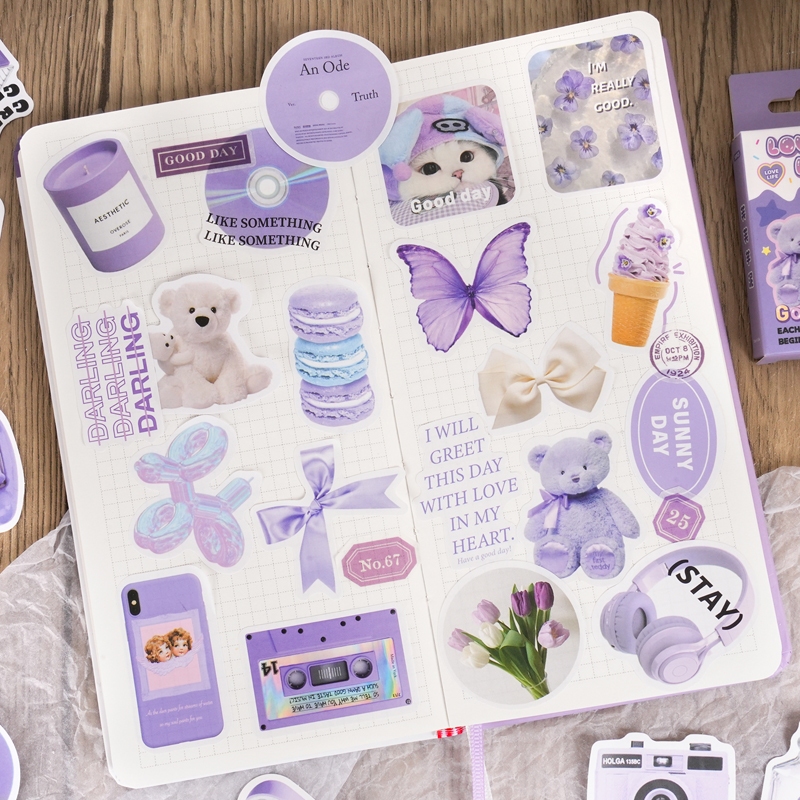 Mr. Paper 50 cái/hộp Dán keo dán Ins style Cubs dễ thương nơ Sáng tạo tài khoản Thẻ Gu Lịch trang trí stickers Lịch DIY Điện thoại di động Tấm thiệp điện tử Cái cốc Hình dán trang trí