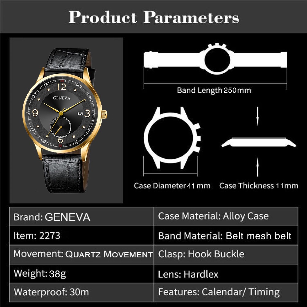 Đồng Hồ Đeo Tay Máy quartz Dây Thép Không Gỉ Hiển Thị Lịch Lớn Phong Cách Doanh Nhân Thời Trang Cho Nam