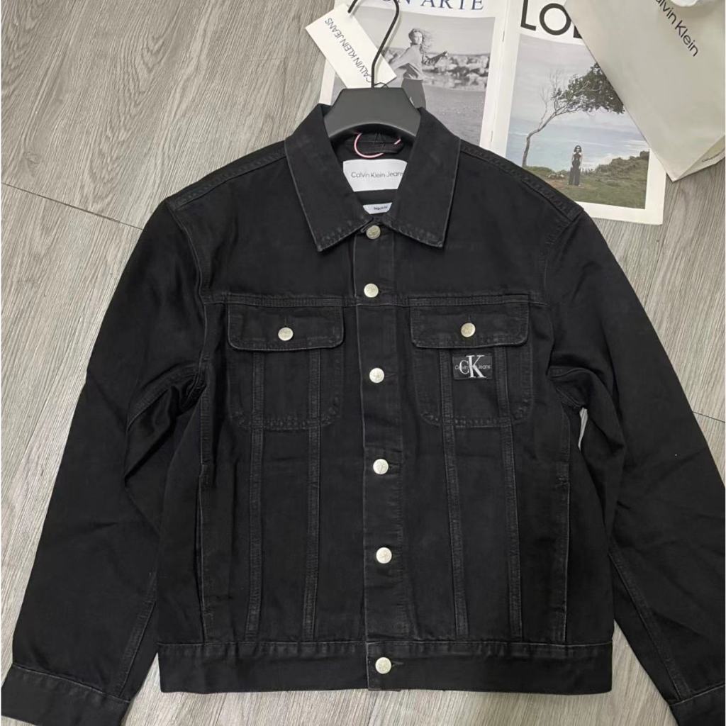 BTS Jung kook Áo Khoác denim Màu Đen Phong Cách retro Cho Cặp Đôi