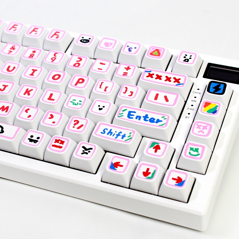GMK Vẽ Tay Keycap, 127 Phím Keycaps PBT XDA Hồ Sơ DYE-SUB Cá Tính Cho MX Công Tắc Bàn Phím Cơ