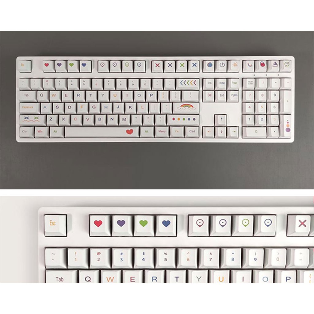 GMK Bút Màu Keycap, 134 Phím Keycaps PBT Anh Đào Hồ Sơ DYE-SUB Cá Tính Cho MX Công Tắc Bàn Phím Cơ