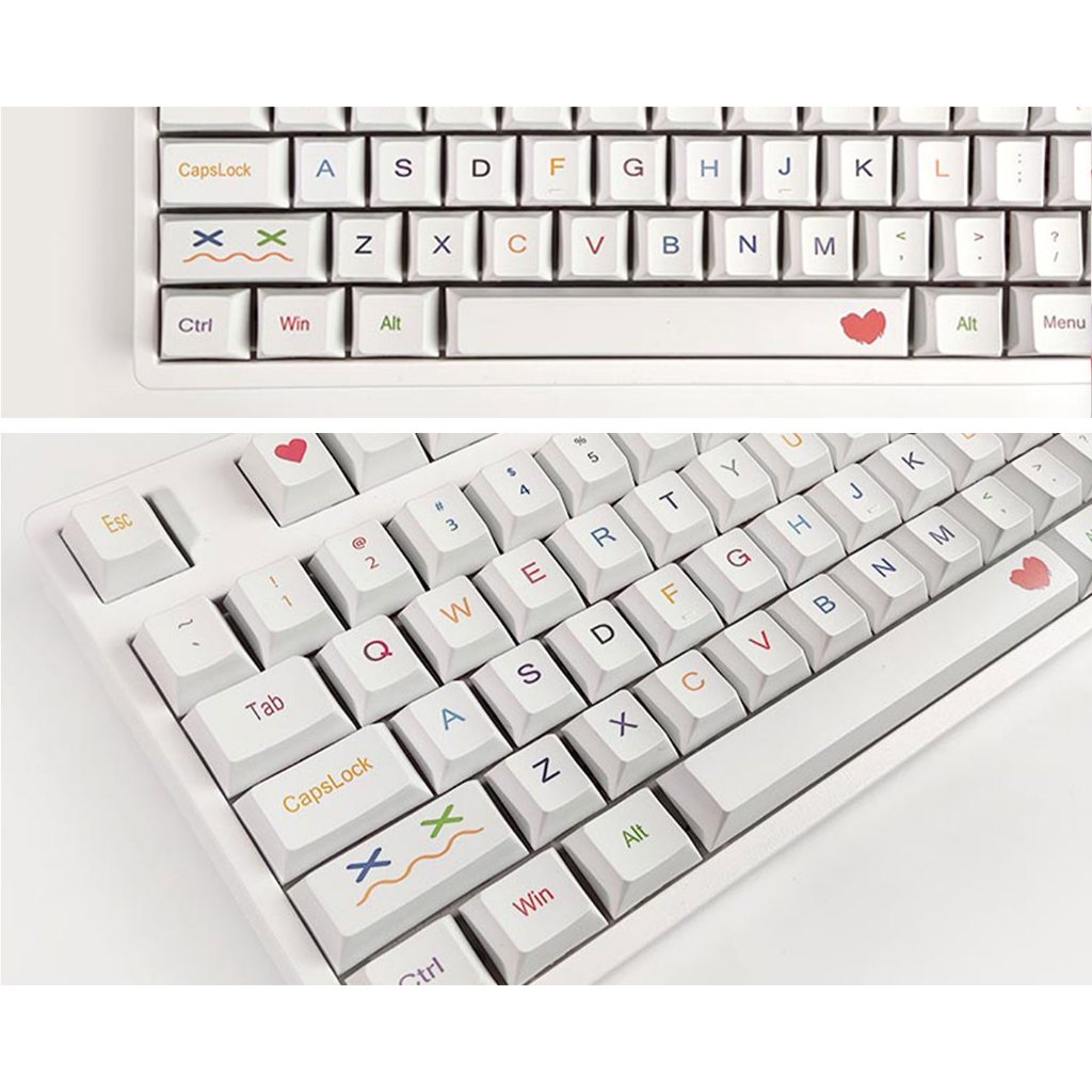 GMK Bút Màu Keycap, 134 Phím Keycaps PBT Anh Đào Hồ Sơ DYE-SUB Cá Tính Cho MX Công Tắc Bàn Phím Cơ