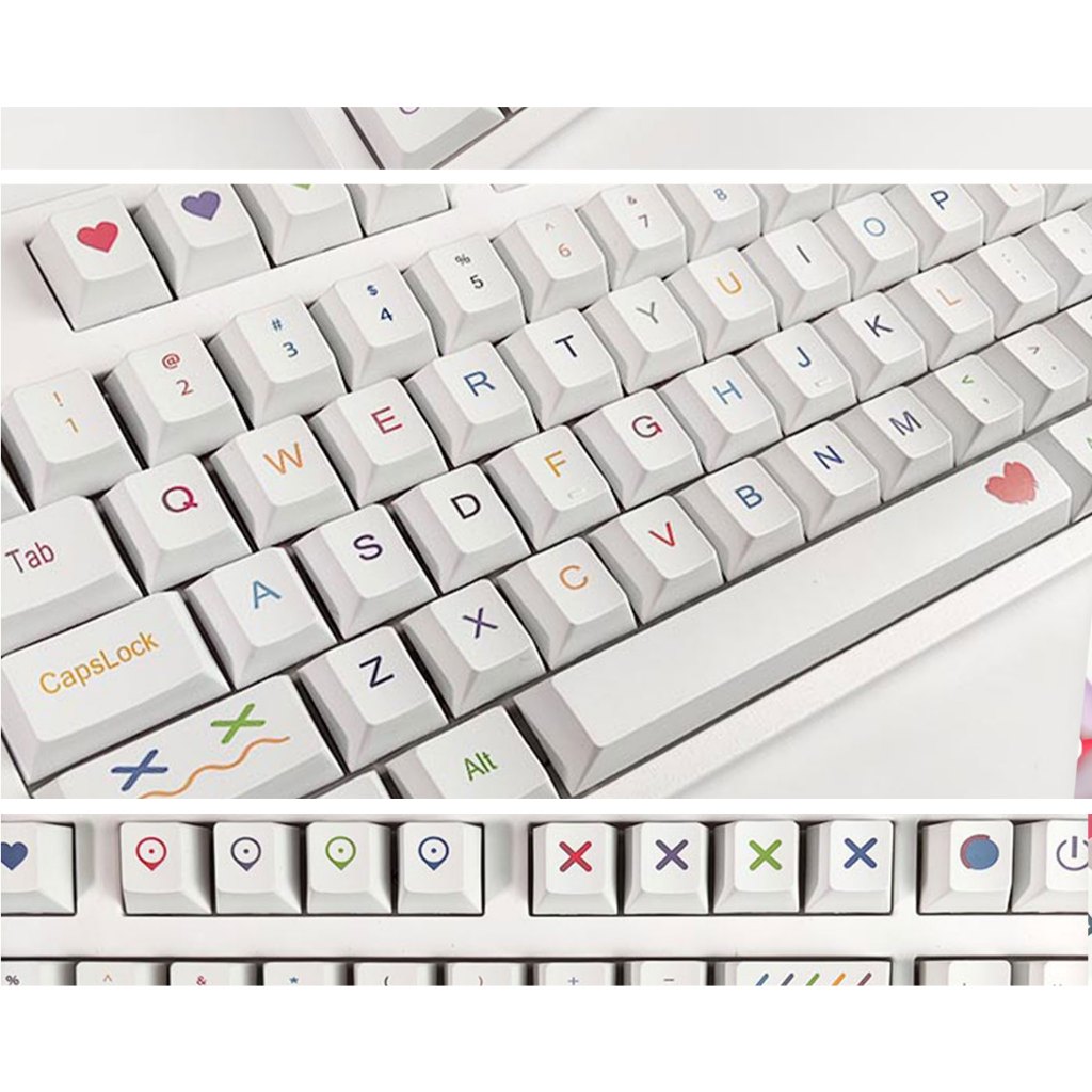 GMK Bút Màu Keycap, 134 Phím Keycaps PBT Anh Đào Hồ Sơ DYE-SUB Cá Tính Cho MX Công Tắc Bàn Phím Cơ