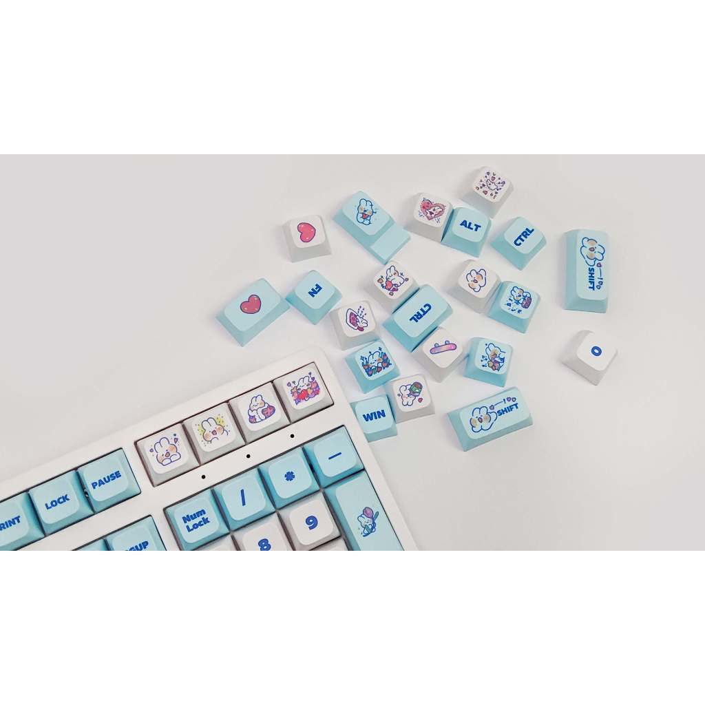 GMK hơi nước Bunny Keycap, 129 Phím Keycaps PBT XDA Profile DYE-SUB Cá Tính Cho MX Công Tắc Bàn Phím Cơ