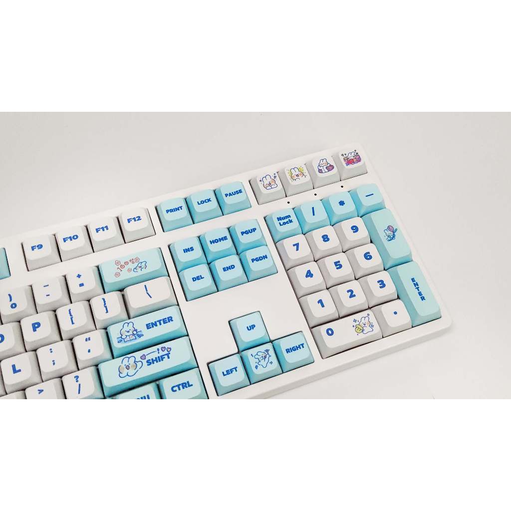 GMK hơi nước Bunny Keycap, 129 Phím Keycaps PBT XDA Profile DYE-SUB Cá Tính Cho MX Công Tắc Bàn Phím Cơ