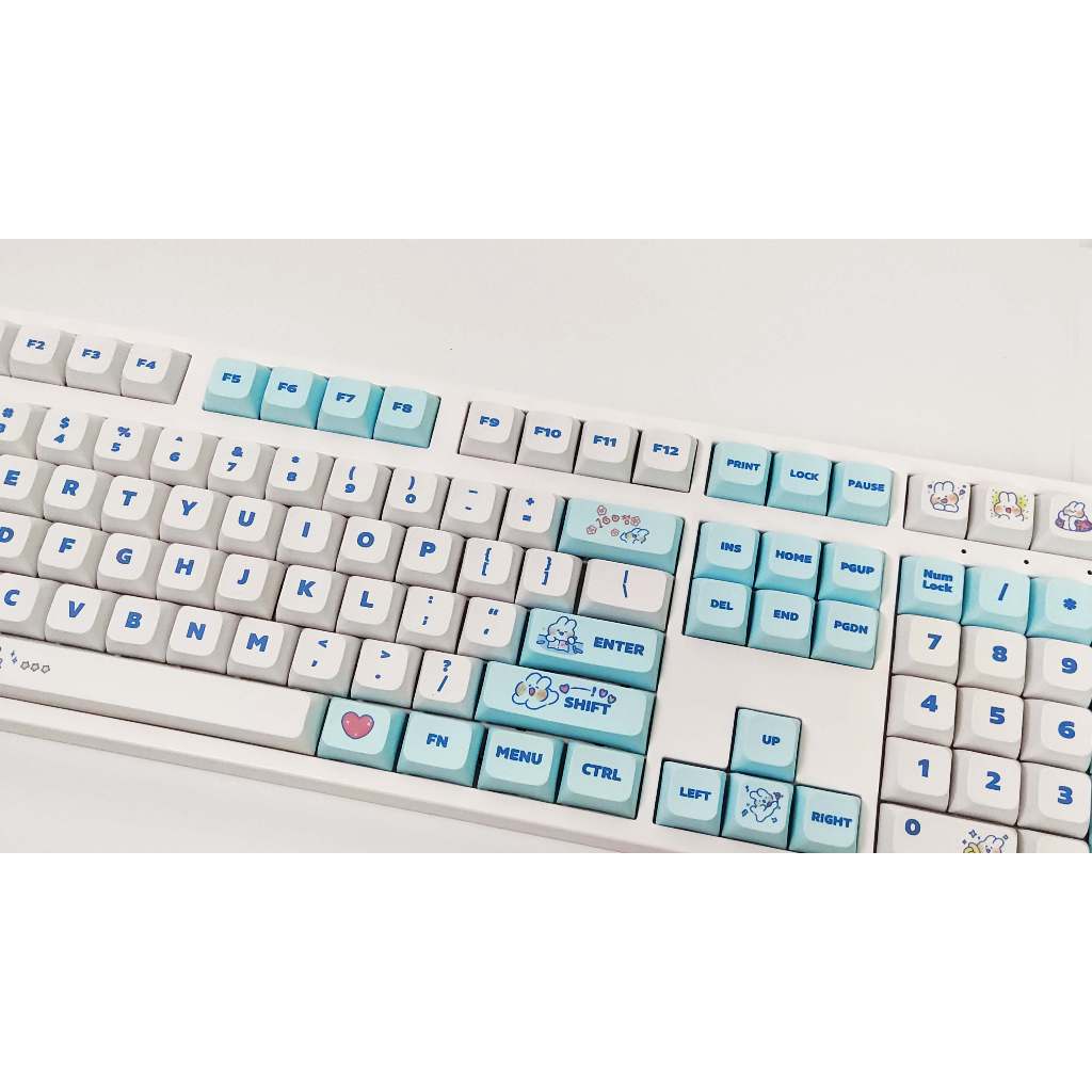 GMK hơi nước Bunny Keycap, 129 Phím Keycaps PBT XDA Profile DYE-SUB Cá Tính Cho MX Công Tắc Bàn Phím Cơ