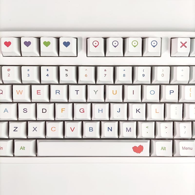 GMK Bút Màu Keycap, 134 Phím Keycaps PBT Anh Đào Hồ Sơ DYE-SUB Cá Tính Cho MX Công Tắc Bàn Phím Cơ