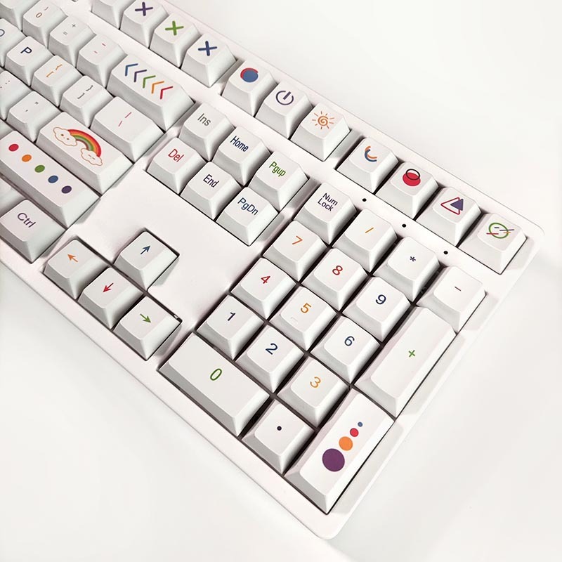 GMK Bút Màu Keycap, 134 Phím Keycaps PBT Anh Đào Hồ Sơ DYE-SUB Cá Tính Cho MX Công Tắc Bàn Phím Cơ
