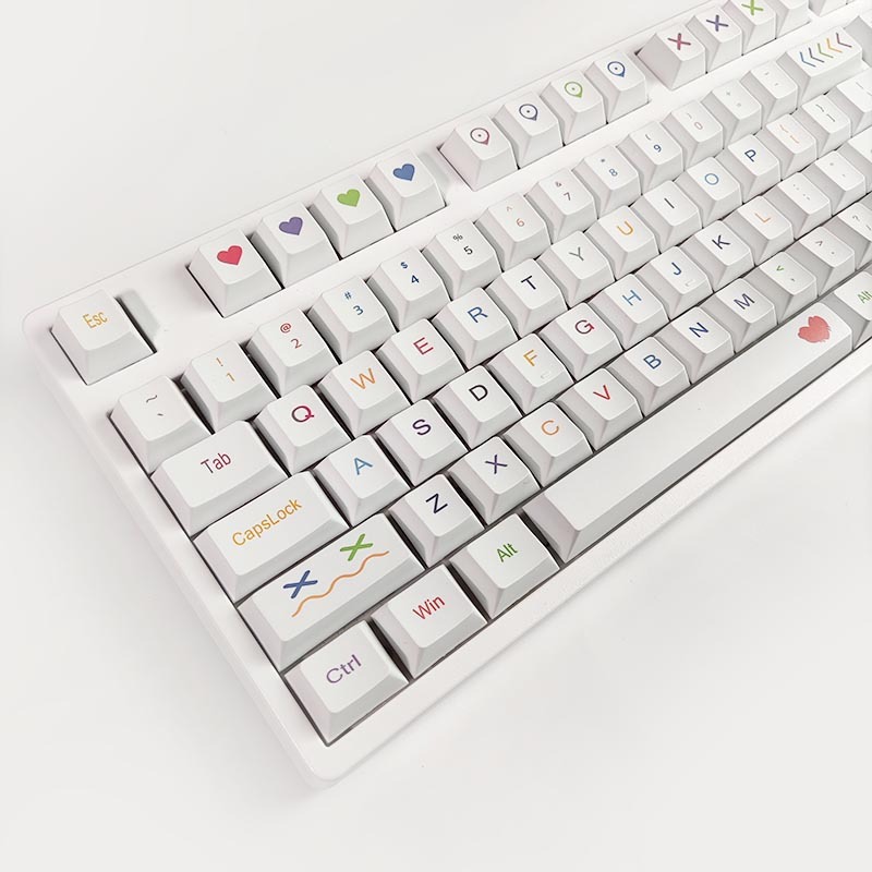 GMK Bút Màu Keycap, 134 Phím Keycaps PBT Anh Đào Hồ Sơ DYE-SUB Cá Tính Cho MX Công Tắc Bàn Phím Cơ