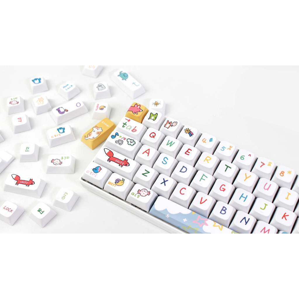 GMK động vật Đảng Keycap, 127 Phím Keycaps PBT XDA Profile DYE-SUB Cá Tính Cho MX Công Tắc Bàn Phím Cơ