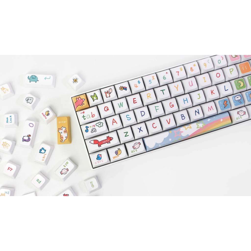 GMK động vật Đảng Keycap, 127 Phím Keycaps PBT XDA Profile DYE-SUB Cá Tính Cho MX Công Tắc Bàn Phím Cơ