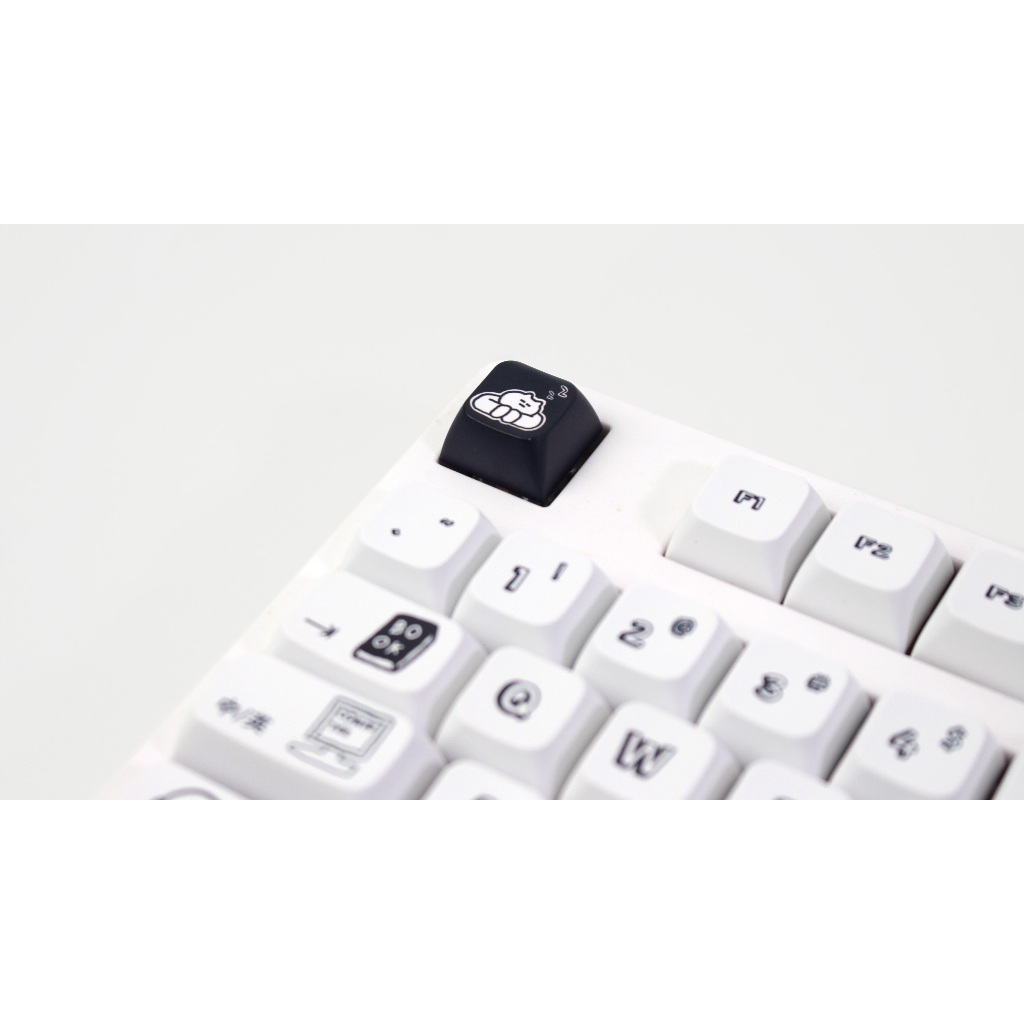 GMK Đen Hoạt Hình Keycap, 130 Phím Keycaps PBT XDA Profile DYE-SUB Cá Tính Cho MX Công Tắc Bàn Phím Cơ