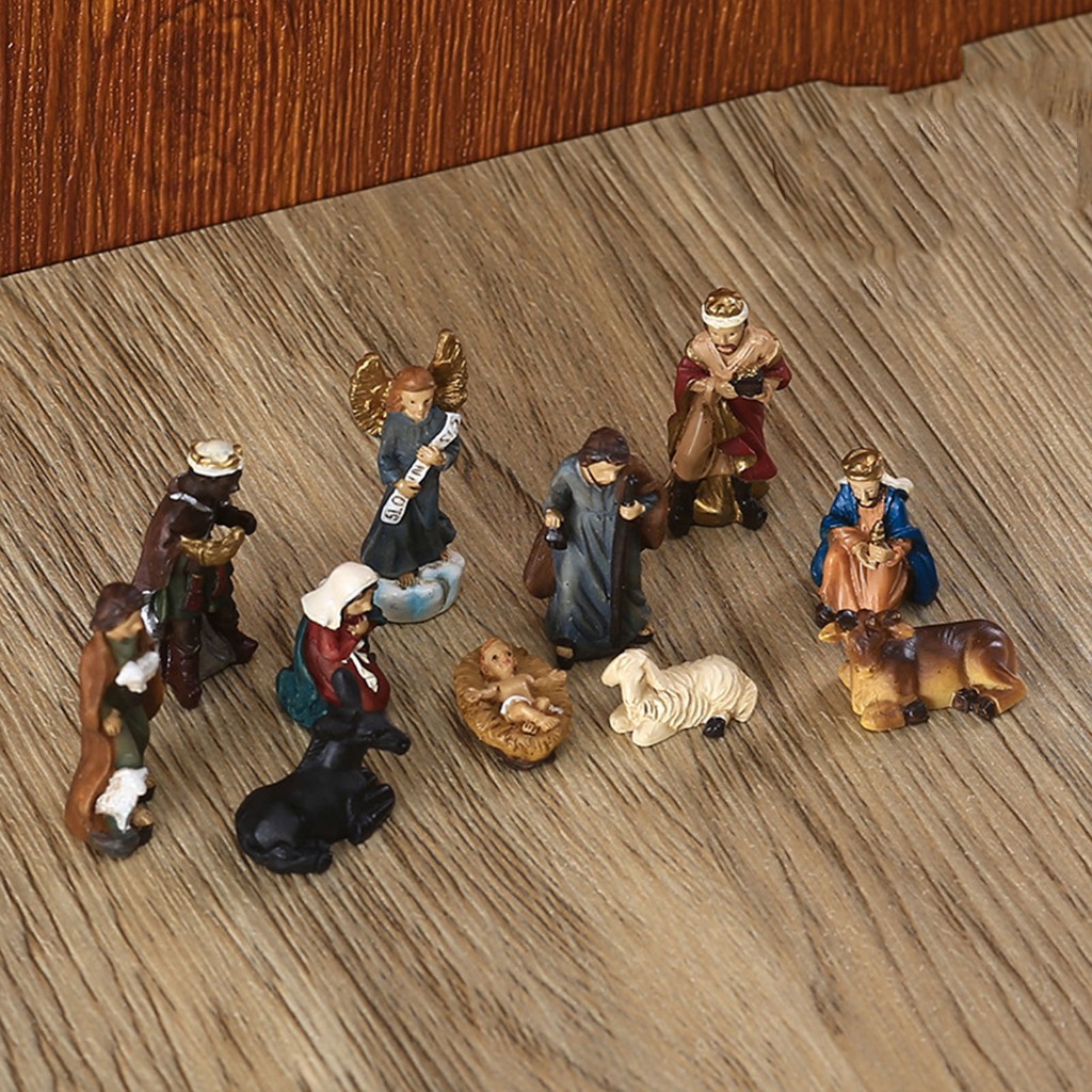 Set 11 Tượng Chúa Giêsu - Bộ Tượng Noel Chúa Giáng Sinh Để Bàn Trang Trí Quà Tặng Cho Ngày Lễ