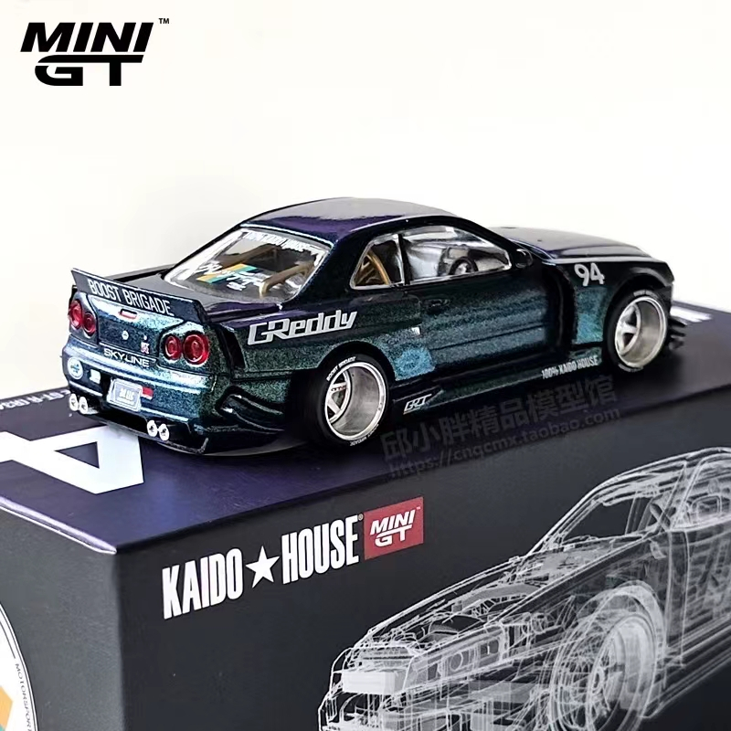 Minigt Mô Hình Xe Hơi nissan r34 gtr Bằng Hợp Kim Tỉ Lệ 1: 64