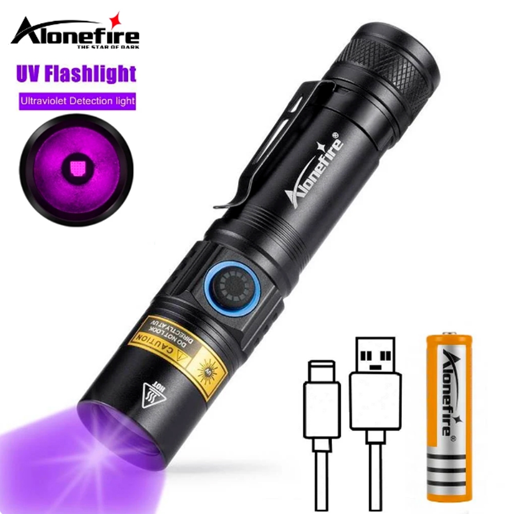 Đèn Pin Alonefire SV38 5W Xoay 365nm Chống Tia UV Cho Thú Cưng