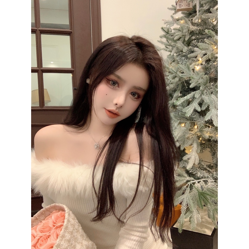 Áo Dệt Kim Tay Dài Dáng Ôm Thời Trang Cho Nữ