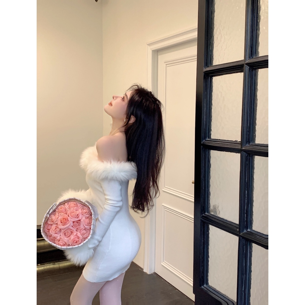 Áo Dệt Kim Tay Dài Dáng Ôm Thời Trang Cho Nữ