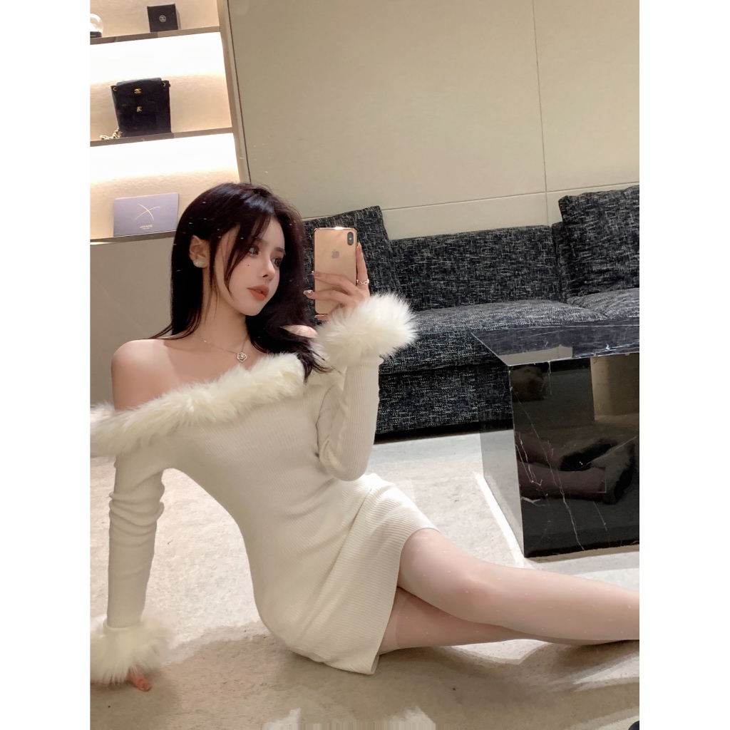 Áo Dệt Kim Tay Dài Dáng Ôm Thời Trang Cho Nữ