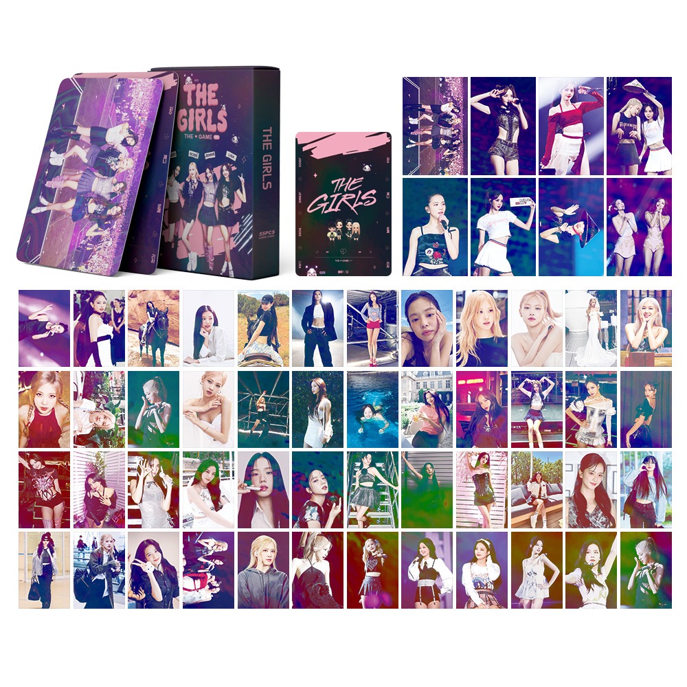 55 Pcs BLACK-PINK Coachella BPTG Album Lomo Card Kpop Photocards Postcards BORN PINK Black PINK VENOM LETAOTAO2023
