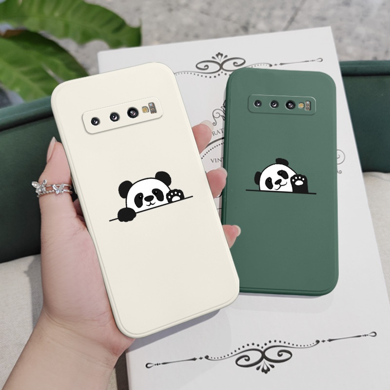 Ốp Điện Thoại Mềm Hình Gấu Trúc Dễ Thương Cho samsung galaxy s10 s10e + s9 +