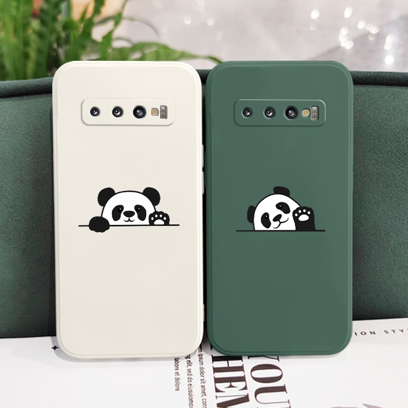 Ốp Điện Thoại Mềm Hình Gấu Trúc Dễ Thương Cho samsung galaxy s10 s10e + s9 +