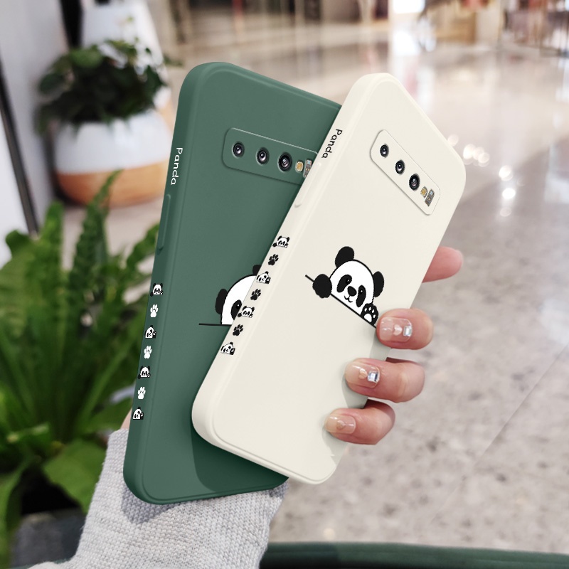Ốp Điện Thoại Mềm Hình Gấu Trúc Dễ Thương Cho samsung galaxy s10 s10e + s9 +