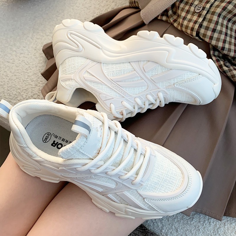 Giày Thể Thao Đế Dày Tăng Chiều Cao Thoáng Khí Dành Cho Nữ