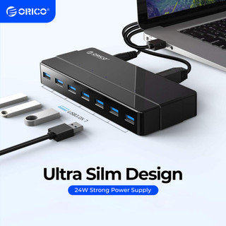 Bộ hub orico h7928-u3 chia 4/7 cổng usb 3.0 12v cho máy tính