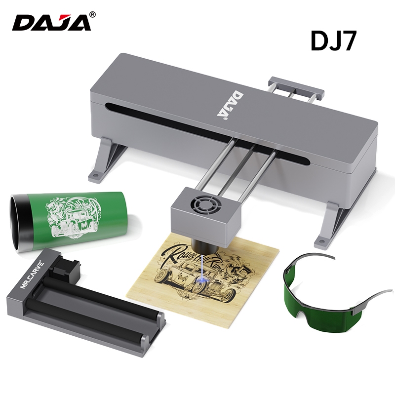 Daja DJ7 5W Laser Khắc Máy Thông Minh Đơn Giản Mini Để In Gỗ In Kim Loại Cắt Máy In Nhãn Máy In