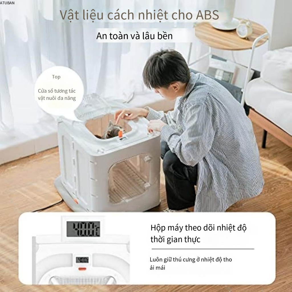 🔥Hot SALE🔥 Lồng sấy mèo Hộp Làm Khô Lông Thú Cưng