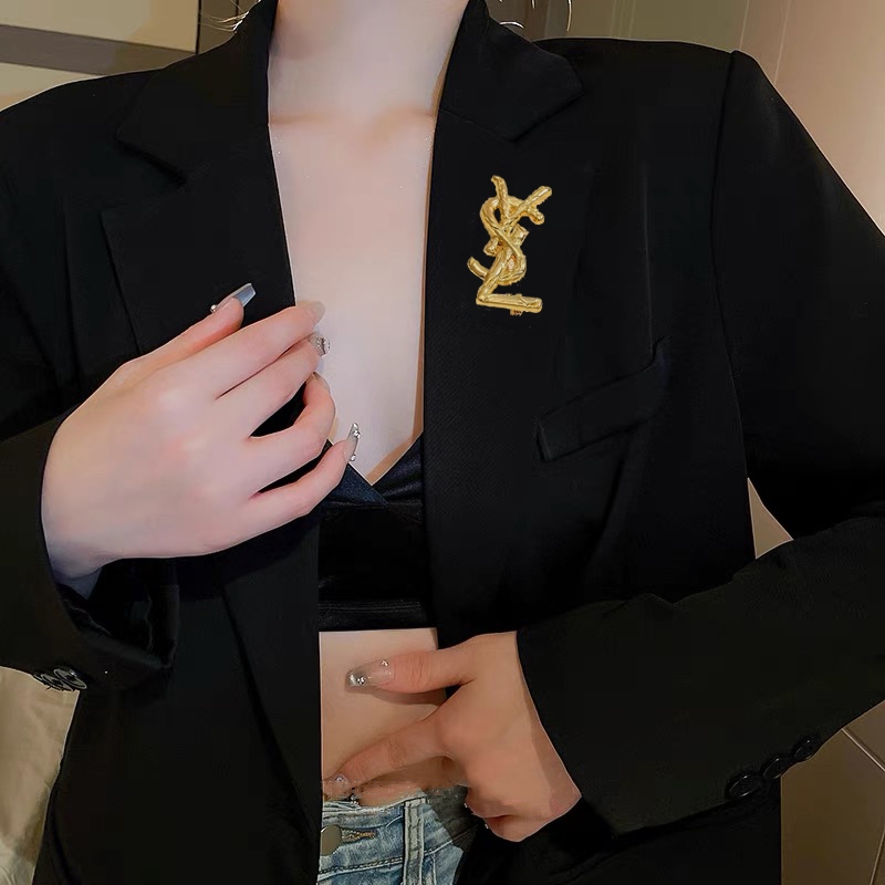 Ghim Cài Áo Kim Loại Hình Học Thời Trang Cao Cấp Cho Nữ