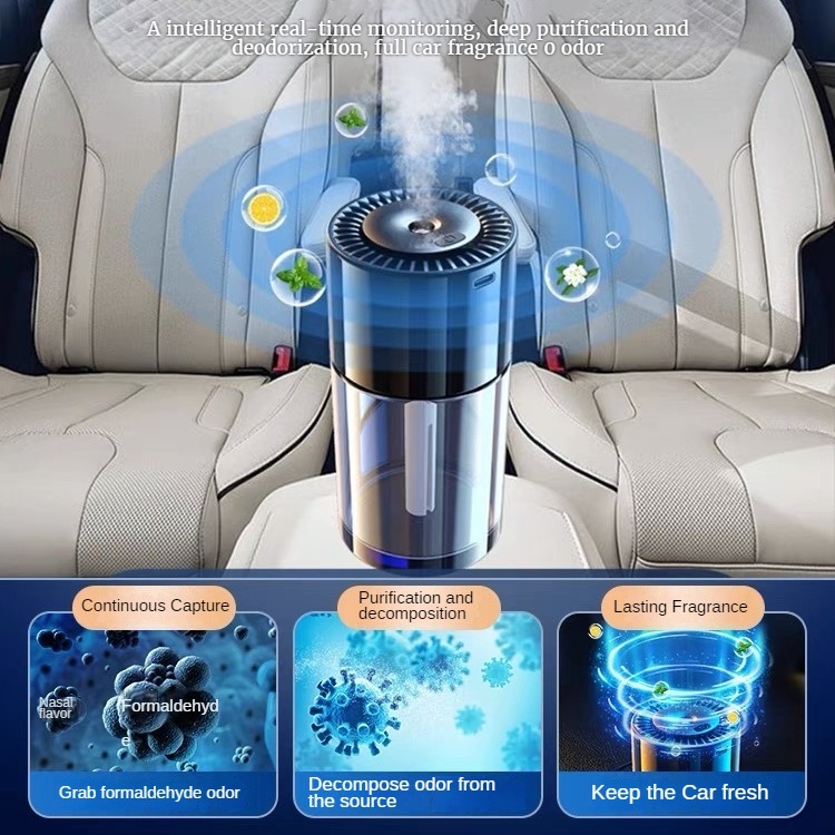 Ai Máy khuếch tán tinh dầu thơm ô tô máy xông tinh dầu tự động nước hoa ô tô cao cấp 5 mùi hương bán chạy khử mùi xe hơi